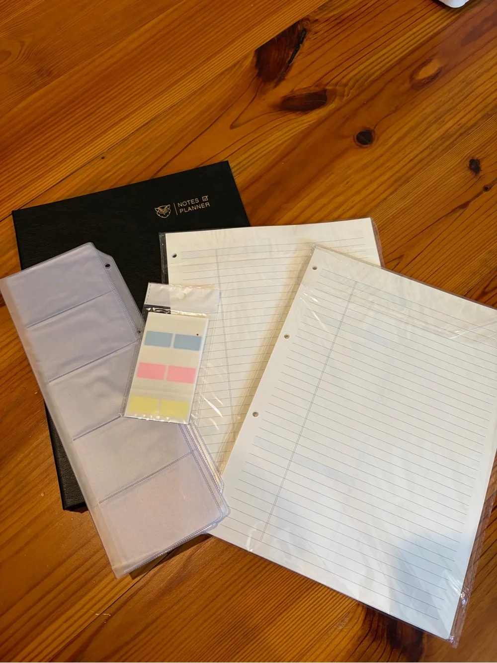 Emshoi 1-inch Black Leather Undated Daily Planner and Notebook